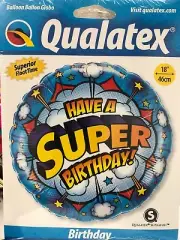 Have a SUPER BIRTHDAY Super Hero Man Superman Comics Cartoon Balloon