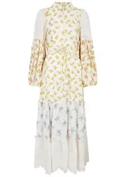 Bytimo Floral-print Woven Maxi Dress - White - S (UK8-10 / S) S (UK8-10 / S)