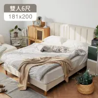 在飛比找momo購物網優惠-【完美主義】里昂貓抓實木雙人加大6尺床組-含床頭片(雙人加大