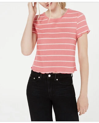 Tops For Women Size M Self Esteem Pink Lettuce-Hem T-Shirt