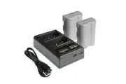 2x Replacement Battery + USB Dual Charger for Nikon EN-EL3e D50 D70 D70s D80 D90 D100 D200 D300 D300s D700 Camera