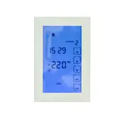 Radiant GTSS-TH-V Premium Glass Fronted Touch Screen Thermostat - Silver - Vertical