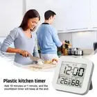 LCD Digital Clock with Alarm Thermometer Hygrometer #◇ L9L7 E N V7Q8 Wall D3C7