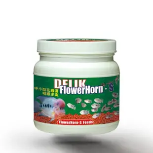 【FishLive 樂樂魚】DELIK Flower Horn S 中小型花羅漢 精緻主食 1100ml(小顆粒 羅漢 魚隻 魚飼料 蝦飼料)