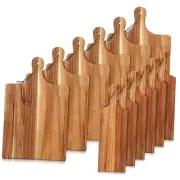 Tanlade Juego de tablas de cortar de madera con asa, tabla Madera de acacia 12