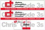 Code 3 Adhesive Vinyl Trailer Decals - Dukes Transport 1/50 1/64 1/76 1/87 1/148