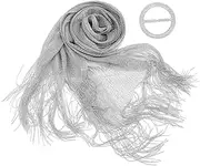 [TEMPNAP] Silver Shawl Wrap for Women Elegant Dressy Shoulder Wraps for Weddings Parties Formal Events Versatile Design present for Loved Ones