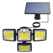 Ozoffer Garden Wall Security Lamp Motion Sensor 4 Head 192 LED Solar Lights Street Light Separate Type
