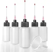 5 Pcs Oil Applicator (1 OZ), Medical Grade LDPE Needle Oiler, Precision Gun Oil Bottle with Extra Long 1.5 Inch Stainless Needle Tip – Easy to Use for Gun Oil, Crafts, Hinges, Sewing Machines and More