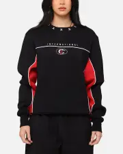 [CARRE] Carre International Crewneck Black/red - Size L L Black/Red