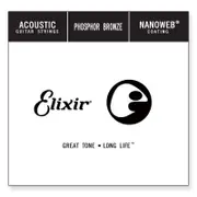 Elixir #14156 Acoustic Nanoweb Phosphor Bronze 0.056 Single String