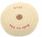 10pcs 8" White Cloth Buffing Wheel Polishing Disc for Metal Wood Polishing for Rotary Tools 4mm Inner Hole/1813