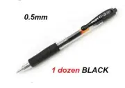 Pilot G2 Retractable Gel Ink Pens 0.5mm Extra Fine Tip - 1 DOZEN BLACK