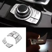 5pcs Multimedia Control Switch Button Trim Cover For BMW 5 6 7 Series F10 GT F07 (for: BMW)