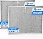 2 Pack Allure Range Hood Filter BPS1FA30 11-3/4" X 14-1/4" X 3/8" - Exact Fit Br