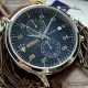 MASERATI瑪莎拉蒂精品錶,編號：R8871618001,42mm圓形銀精鋼錶殼寶藍色錶盤真皮皮革咖啡色錶帶