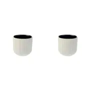 2PK Linen House Vincent Stoneware Planter Plant Pot 14cm Home/Garden Decor Grey