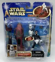 Hasbro 2002 Star Wars Attack Of The Clones Clone Trooper and Speeder Bike