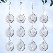 Droplet Bird Scare Discs Set, Metal Bird Reflectors Shiny Wind Spinners for O...