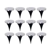 12x Solar Powered LED Buried Inground Recessed Light Garden Outdoor Deck Path
