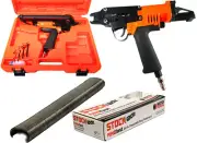 Stockade Ringfast Pneumatic Clip Gun & 10,000 Hog Rings Fastening Fencing Tool