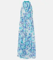 [Poupette St Barth] Poupette St Barth Cotton midi dress AU 6 blue