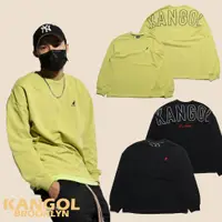 在飛比找蝦皮商城優惠-KANGOL 大學T 淺綠/黑 後背 刺繡大LOGO 長袖 