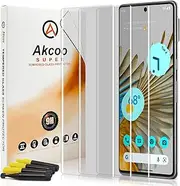 [3 Pack]Pixel 7 Pro Screen Protector Tempered Glass, Akcoo UV Full Screen Adhesive [LOCA Liquid Tech][Fingerprint Sensor Compatible] Glass Protector for Google pixel7 pro 5G