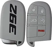 392 Silicone Key Fob Cover for Dodge Charger Challenger SRT Hornet R/T Dart Durango Journey and Jeep Cherokee Compass Renegade Chrysler 300 Keyless 5 Buttons Case Accessories