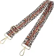 [HONMEET] Leopard Print Adjustable Bag Shoulder Strap Durable Wide Replacement Strap for Handbags Crossbody Sling Bags Easy to Install with Buckles DIY Accessory