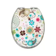Loo With A View Groovy Flowers Soft Close Toilet Seat