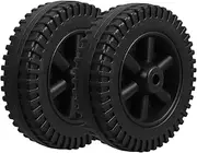 NULYLU 6 Inch Grill Wheels Replacement Parts Bbq Caster Wheels for Gas Grill Cart Black Sturdy Pe Simple Installation Heat Proof Portable