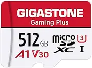 Gigastone 512GB Micro SD Card, Gaming Plus, MicroSDXC Memory Card for Nintendo-Switch Compatible, 100MB/s, 4K Gaming, High Speed, UHS-I A1 U3 V30 Class 10