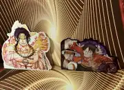 2 Pieces 3D Lenticular Motion Car Sticker Decal Monkey D. Luffy, Portgas D. Ace