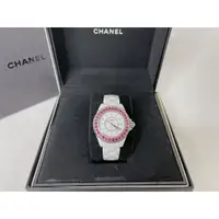 在飛比找蝦皮購物優惠-CHANEL J12 12鑽白色陶瓷錶