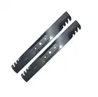 2x 42" Heavy Duty Toothed Mulcher Blades for John Deere Ride on Mowers GX20433