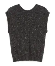 Alpaca and lurex gilet S,XS,L,M dark gray