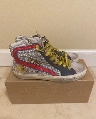 Golden Goose Women's Glitter High Top Sneakers Size 35