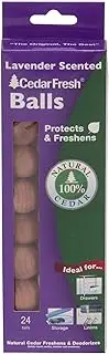 Cedar Fresh Balls with Lavender Scent, 24 Count
