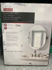 Delta 78469-ORB Porter 26x23" Frameless Tilt Oval Bathroom Mirror Oil Rub Bronze