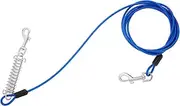 INOOMP Dog Tie Out Cable Heavy Duty Spring Loaded Dog Runner with Swivel Snap Hook Tangle Design for Camping and Outdoor Use Durable Leash