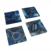 A&B Home 44887-BLUE Agate Blue Coaster