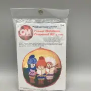 Columbia Minerva Crewel Kit Christmas Ornament Carolers #7260 Vintage 1979 1A