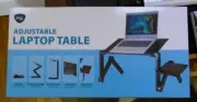 Deluxe Laptop Notebook Desk Adjustable Table with Cooling Fan Portable Stand