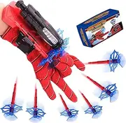 Aofentop Spider Web Shooter - Spider Toy Launcher Gloves Spider Launcher Wrist Toys Set for Kids Boys Costume Cosplay Gift