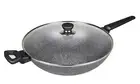 Non-Stick Wok with Lid, Marble Stone Coated,Induction,Cookware,Ceramic,Stone