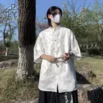 DR更衣室- 襯衫  港風刺繡簡約短袖上衣 男生T恤 衣服 涼感衣 韓系穿搭夏天 百搭 【NL634030】