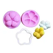 Plum Blossom Flower Silicone Fondant Mold Kitchen Sugar Paste Baking Mould