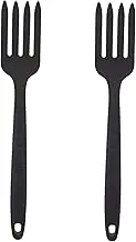 UTHCLO Ergonomic Cooking Forks 2 Pcs Silicone Large Forks Reusable Pasta Server for