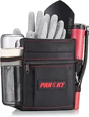 PANCKY Metal Detecting Finds Waist Pouch, Portable Multifunctional Bag, Finds Accessory Black